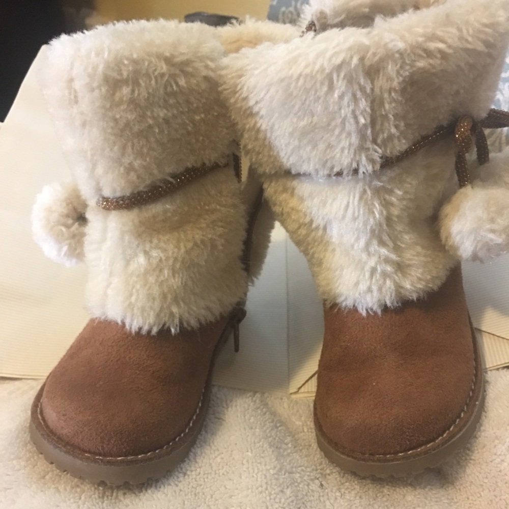 Faux Shearling Midi Boots